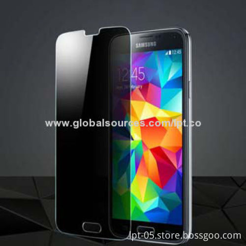 Privacy Anti-Spy 9H, 2.5D Tempered-glass Screen Protector for Samsung Galaxy S5, No MOQ